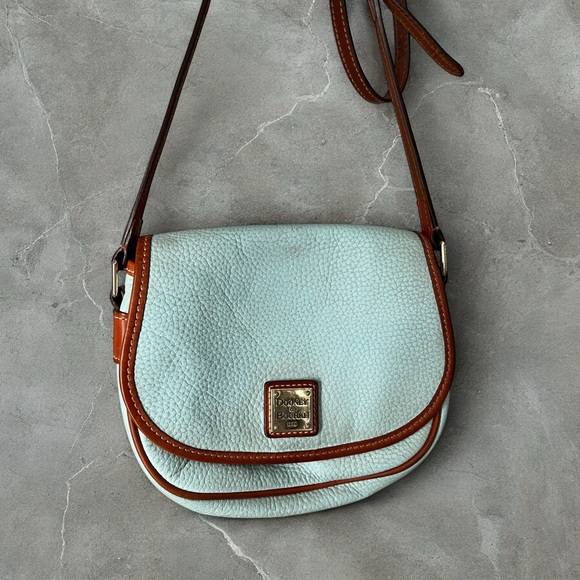 Dooney & Bourke Women's Pebble Grain Mint Green Hallie Crossbody - Picture 1 of 8